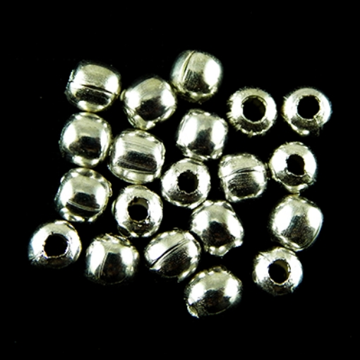 4mm Silver Spacer Beads