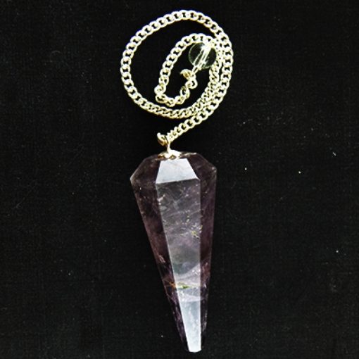 Picture of Amethyst Pendulum with Metal Chain