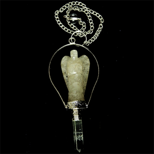 Picture of White Moonstone Pendulum with Metal Chain
