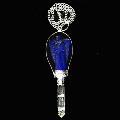 Lapis Lazuli Pendulum with Metal Chain