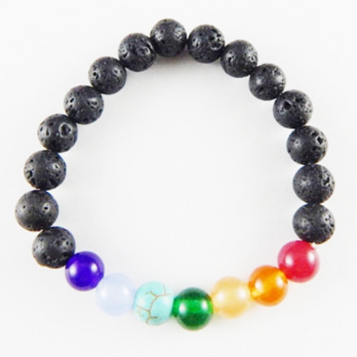 Lava Beads 7 Chakra  Bracelet