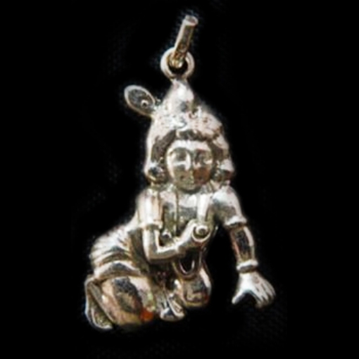 Sterling Silver Bal Krishna Pendant