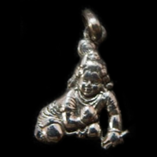 Sterling Silver Bal Krishna Pendant