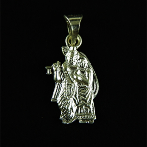 Silver Radha Krishna Pendant
