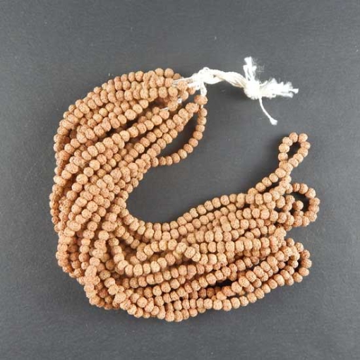 Rudraksha Beads String (109 pcs) 5mm, Natural Colour