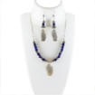Picture of Gemstone lapis Beads silver pendant Necklace