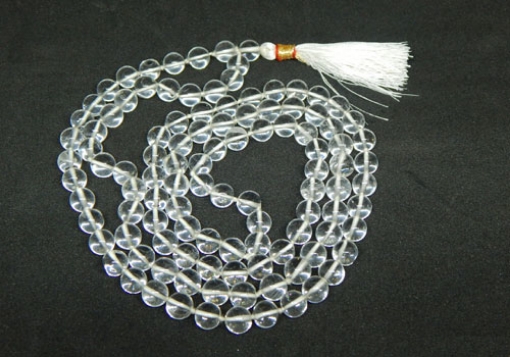 Picture of Crystal Quartz Mala : 108+1 Beads Knotted Mala