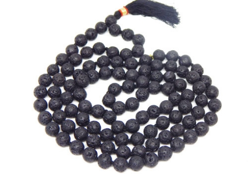 Picture of Lava Mala : 108+1 Beads Knotted Mala