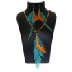 Metal Chain & fancy Feathers Necklace