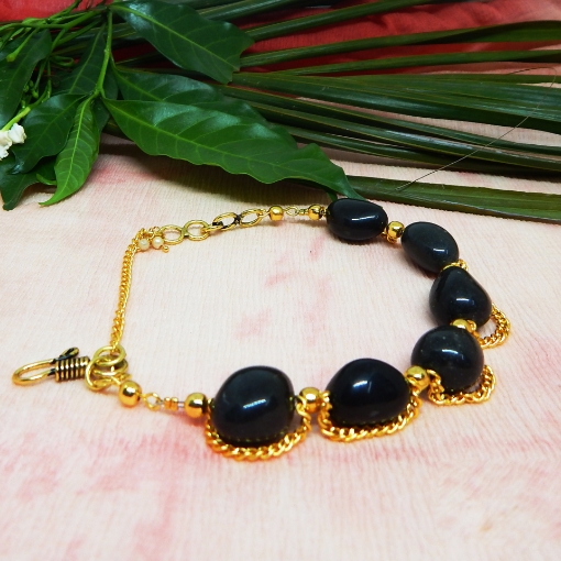 Gemstone Black Agate Bracelet