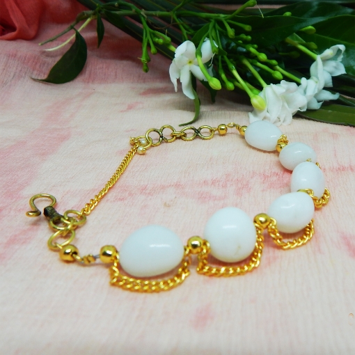 Gemstone White Agate Bracelet