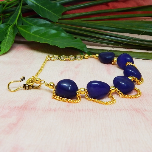 Gemstone Throat Chakra Bracelet