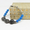 Gemstone Sodalite Tumble & Turquoise Beads Throat Chakra Bracelet