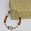RoseQuartz & Rudraksha Beads Bracelet
