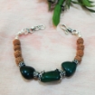 Green Aventurine & Rudraksha Beads Bracelet