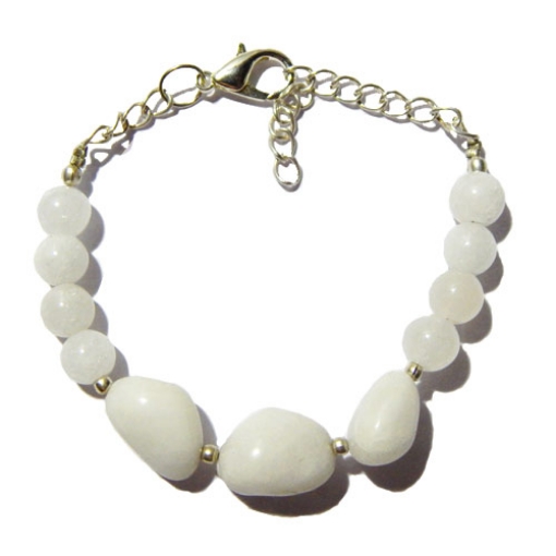 Gemstone White Agate Bracelet