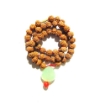 5 Face Rudraksha Mala with Green Aventurine Pendant