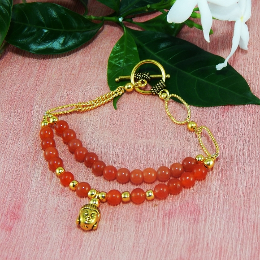 Picture of Gemstone Carnelian Bracelet 6mm round
